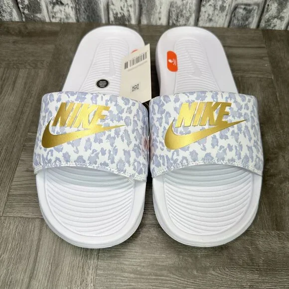 Nike Victori One Women size 10 Blue Print Comfort Slide - Picture 5 of 9